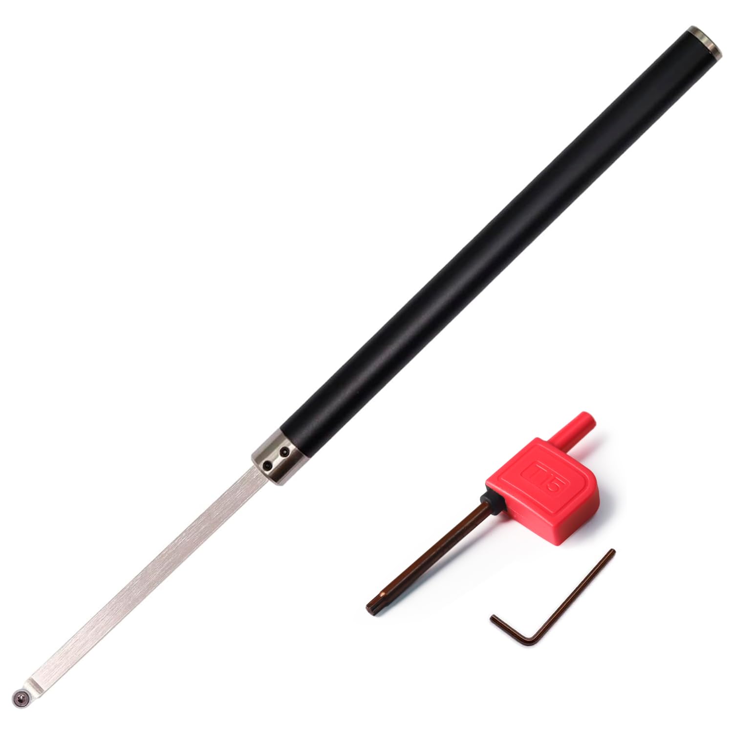 Asieg Tool Black Woodturning Tools Set Carbide Tipped Lathe Chisel Finisher Tool Bar With Ci5 8.9Mm Round Carbide Insert Cutter For Wood Hobbyist Or Diy Or Carpenter