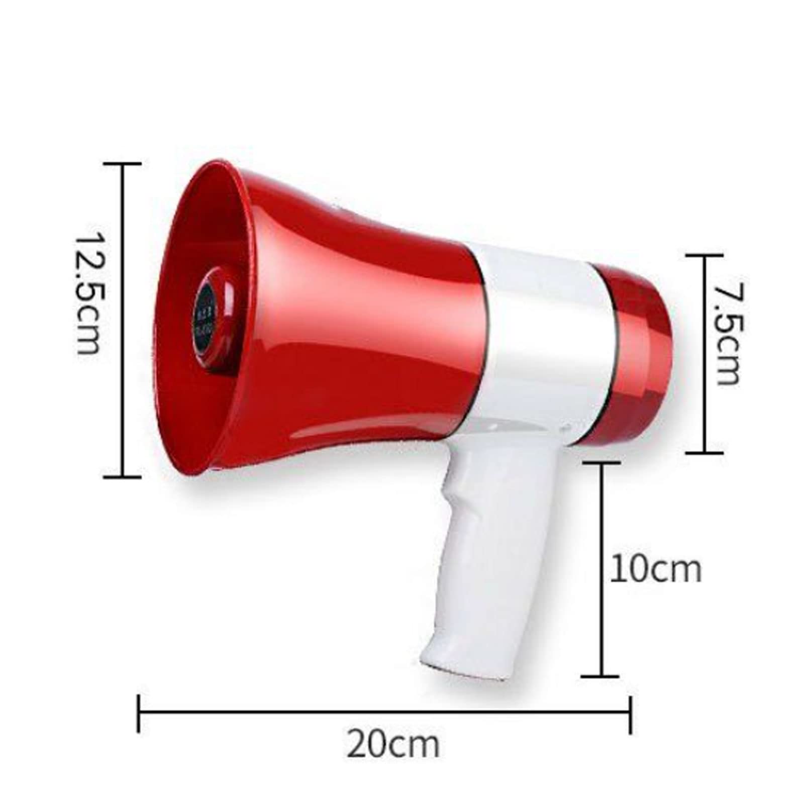 ppARK Megafon Tragbarer Megaphon-Lautsprecher Handlautsprecher 5W Bullhorn Faltbares Griff-Bullhorn mit Lautstärkeregler für alle Outdoor-Sportarten TröTe