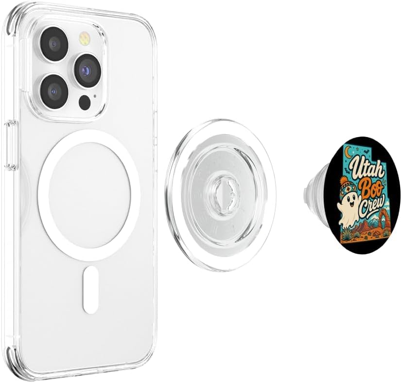 Utah Boo Crew Cute Ghost Halloween PopSockets PopGrip for MagSafe image 3