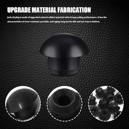 Image of 24PCS Bottle Jack Floor Jack Oil Filler Plug, Jack Accessories, 9mm Rubber Hydraulic Oil Filler Plug Bung, Car Accessories Horizontal Jack Hydraulic Top Pressure Rod for Oil Reservoir Fill Hole