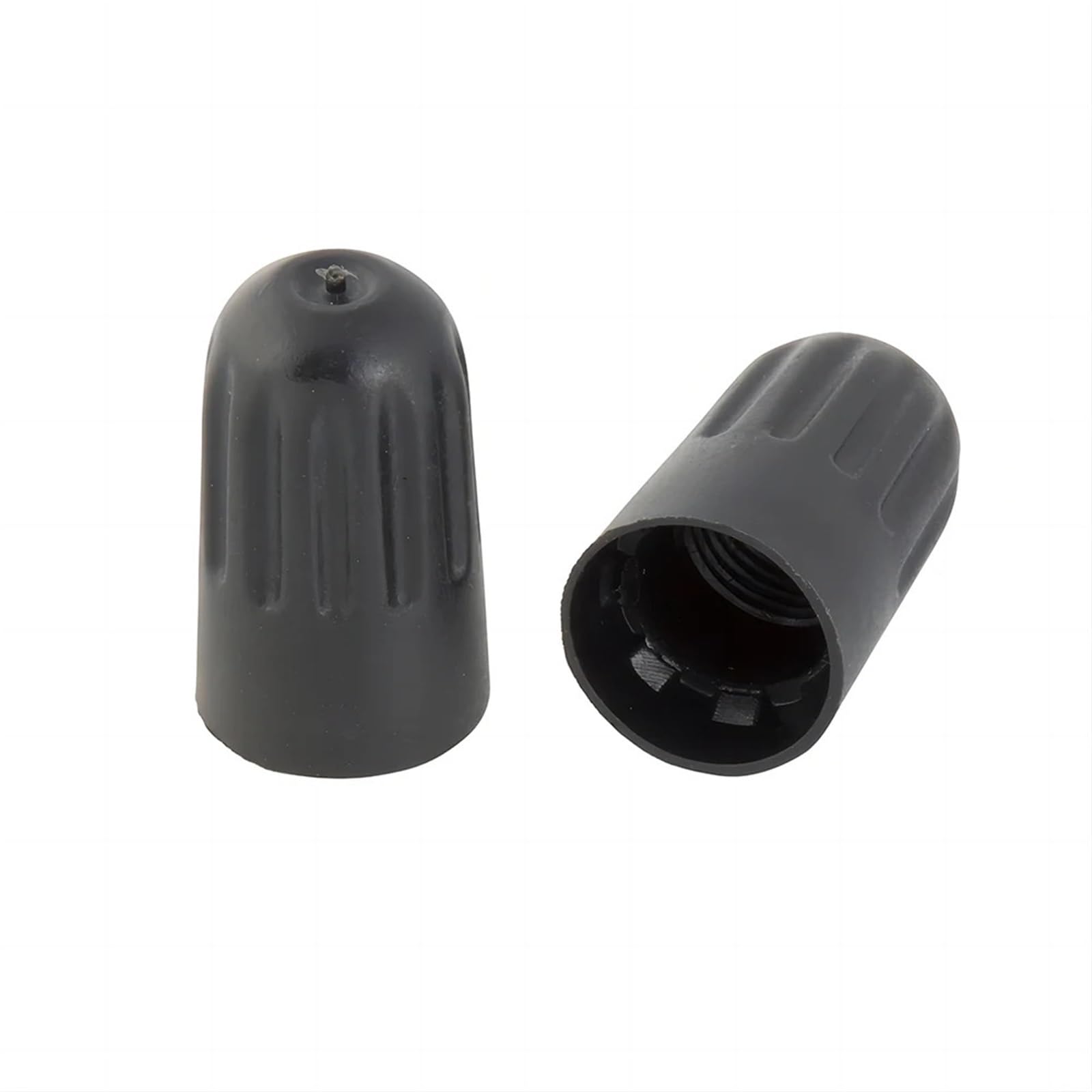 100 tappi antipolvere per valvole con guarnizione in gomma, in plastica nera, accessori per auto, moto, biciclette, camion