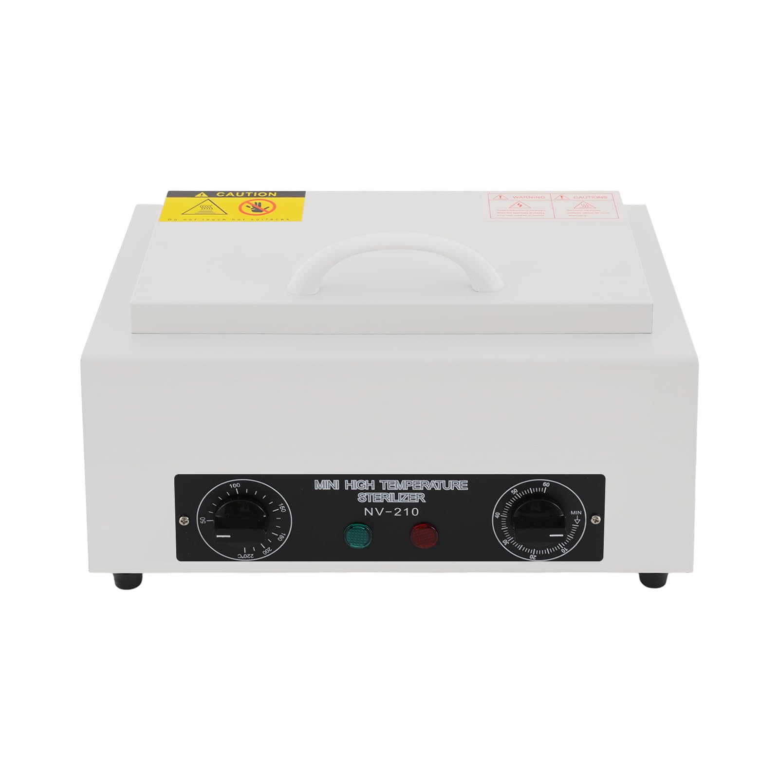 Esterilizador de tatuaje en autoclave de vapor a 200 °C, esterilizador de temperatura, herramienta de metal de alta temperatura, caja de limpieza con temporizador, manicura, uñas para salón de belleza