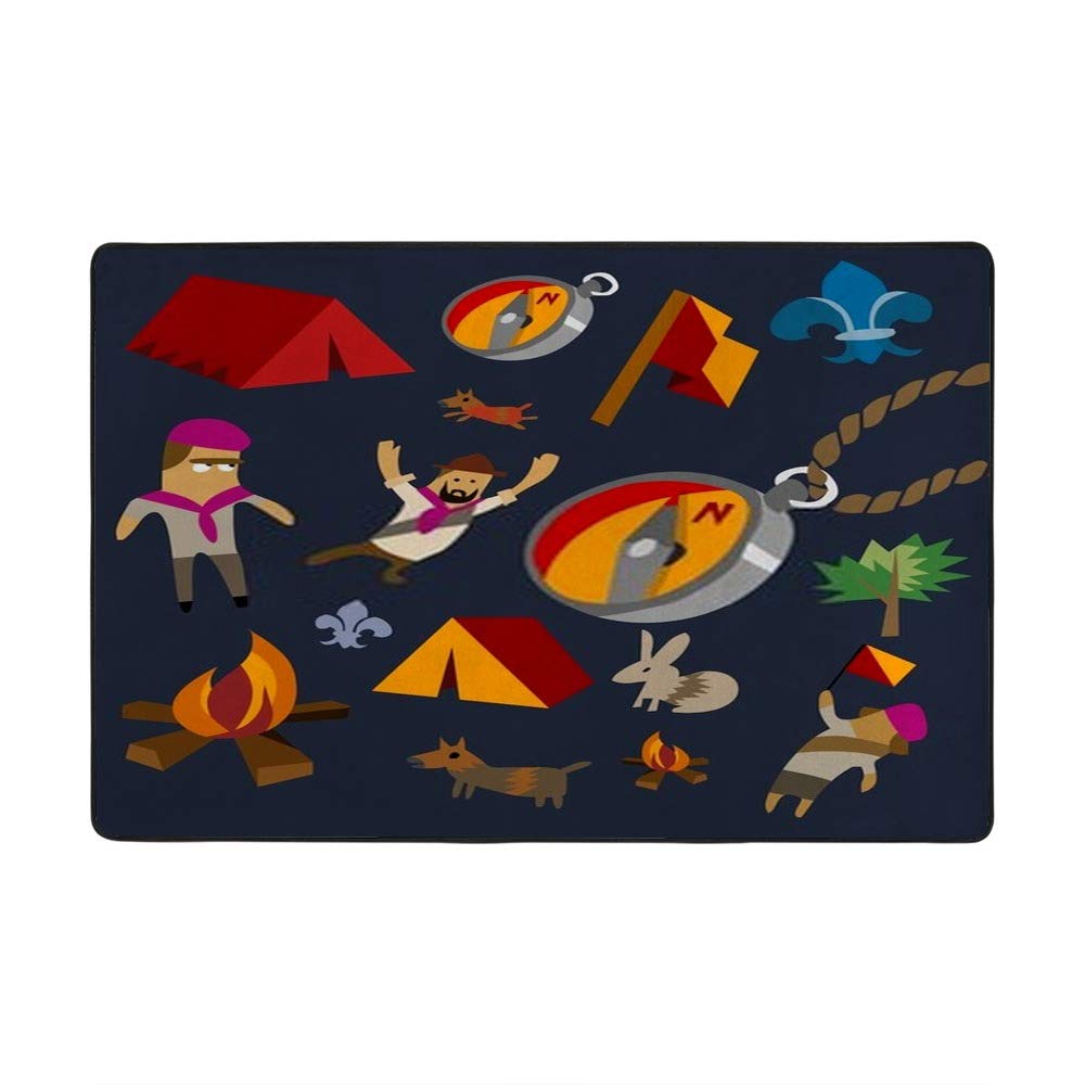 Tapis de camping moderne CHEHONG en polyester tapis plat grand format style personnel 60X39Inch