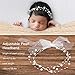 SPOKKI 2 PCS Baby Props Photography Wrap Kit, Newborn Photography Props, Handmade Pearl Wrap Blanket for Baby Photo Props with Pearl Headband, 35.5 X 67 inch Newborn Outfits for Photography (Beige)