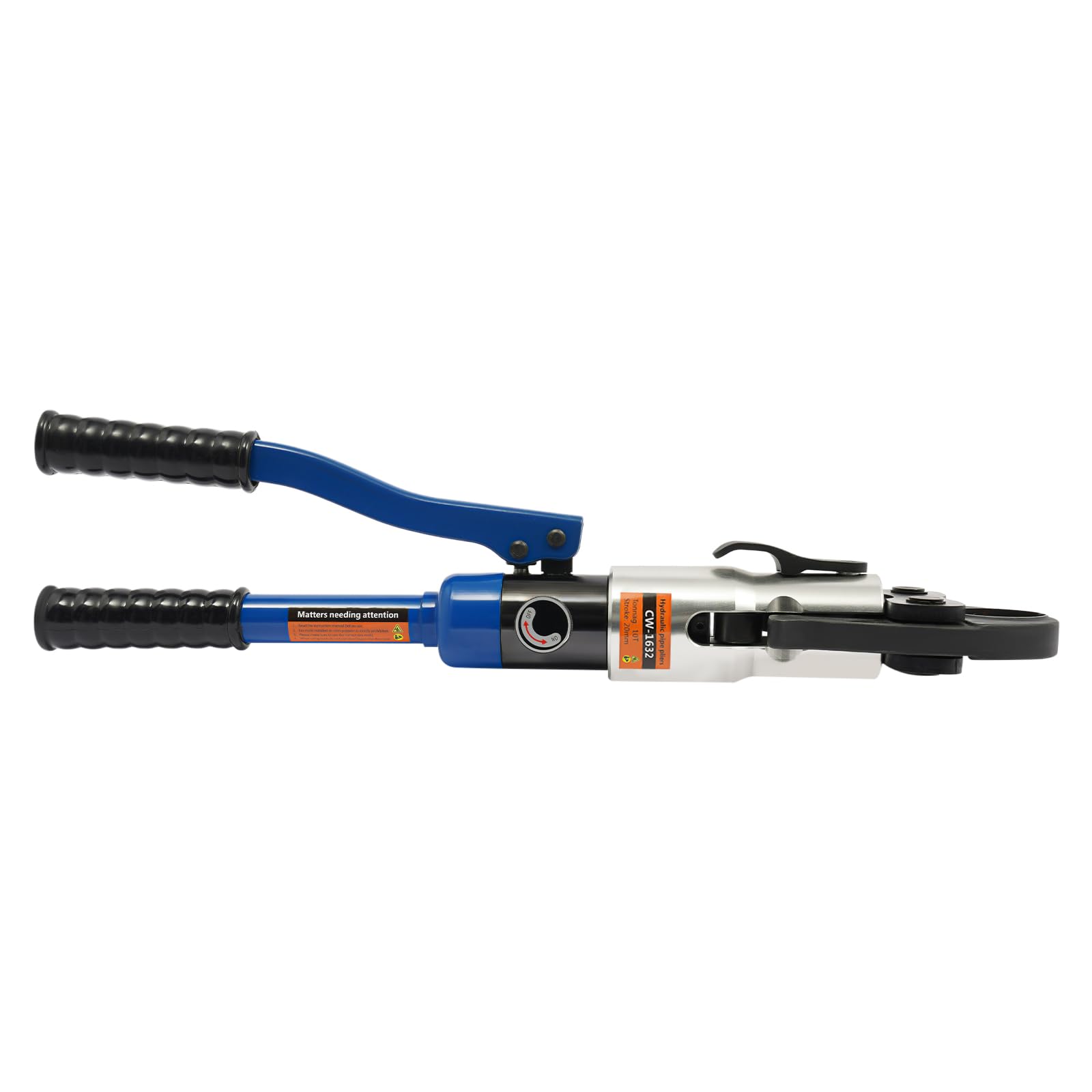 Szczypce hydrauliczne 10 ton, szczypce zaciskowe z formą zaciskową, hydrauliczny zaciskarka z 10 parami narzędzi, ręczne szczypce hydrauliczne, szczypce zaciskowe do rur (niebieski)