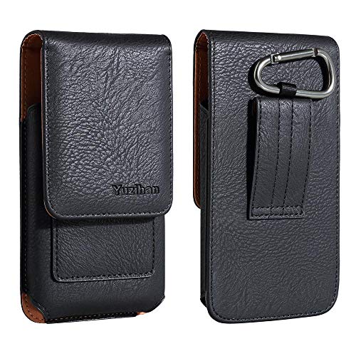 Yuzihan Holster for iPhone 11 iPhone 11 Pro Max iPhone Xs Max Holster 8 Plus 7 Plus iPhone 6S Plus Belt Holster Pouch with ID Card Holder Fit with Slim Case/Otterbox Commuter Case/Spigen Case On