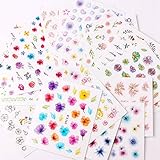 Warm Girl 20pcs Color 3D Flower Design Nail Sticker Decal DIY Nail Art Decoration Kit