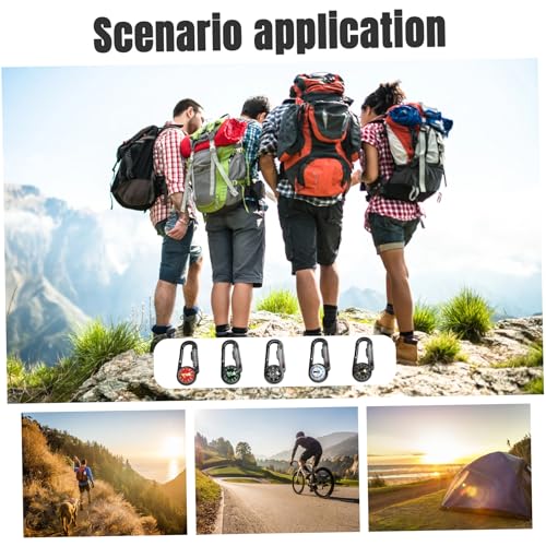 Brújula para senderismo, pack de 5, plástico impermeable miniatura 2