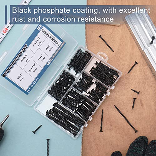 image for JEGONFRI High Hardness Drywall Screws Assortment Kit, 166 pcs, Coarse 
