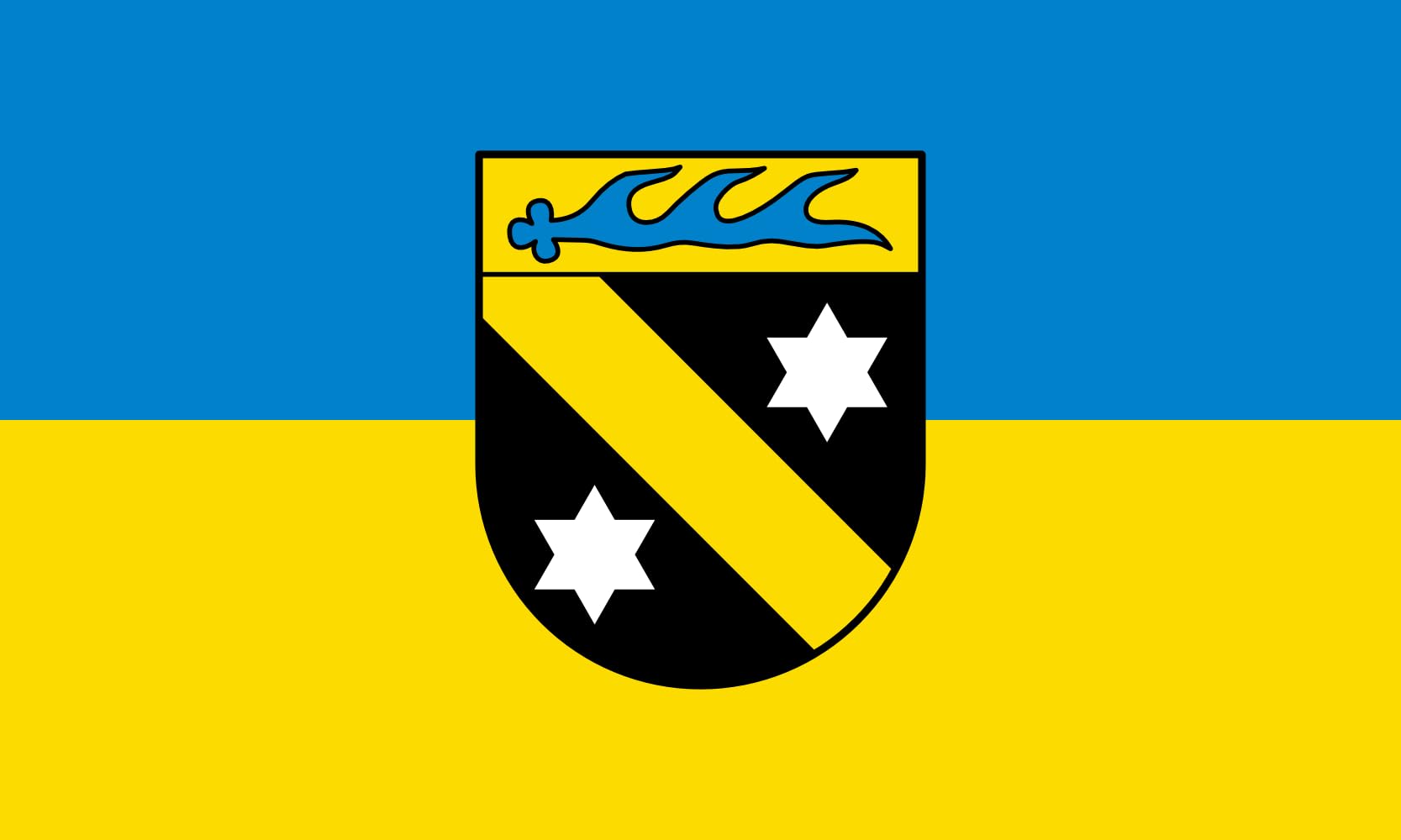 Drapeau Large Emmingen-Liptingen en maille robuste haute résistance
