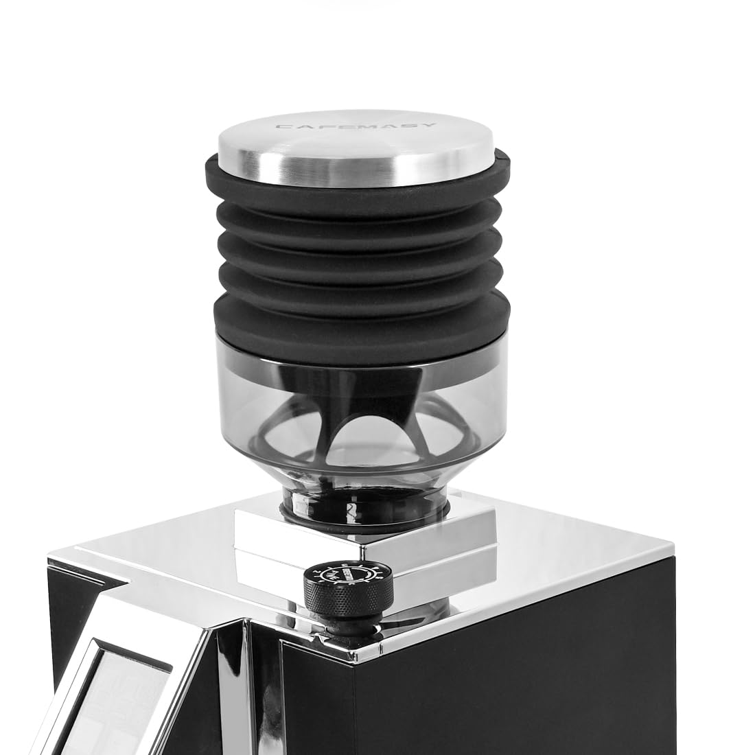 Single Dose Hopper Compatible with Eureka Mignon Espresso Coffee Grinder Silicone Bellow for Blow Out Residual Coffee Grounds (Heighten Hopper)