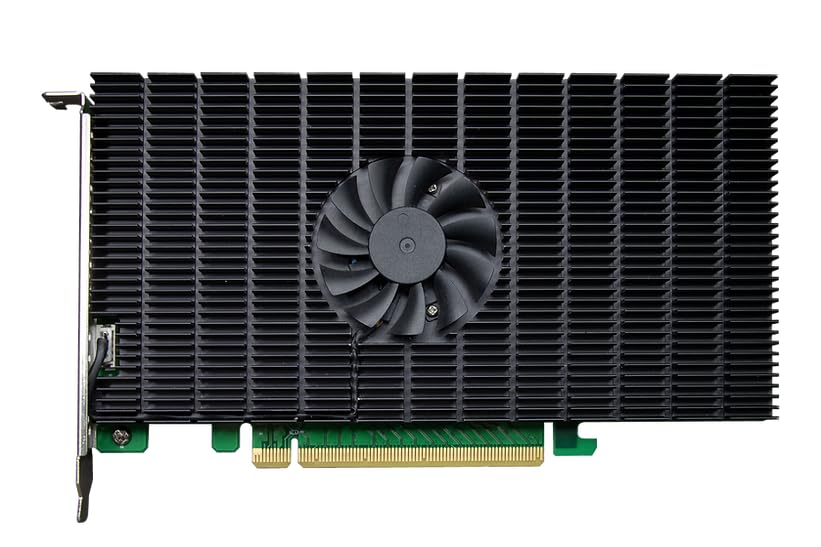 Highpoint Technologies Rocket 1104F- PCIe 3.0 x16 4-Port M.2 NVMe (2242/2260/2280/22110) RAID HBA for Windows, Linux, Mac, and VMWare. No Motherboard Bifurcation Support Required.