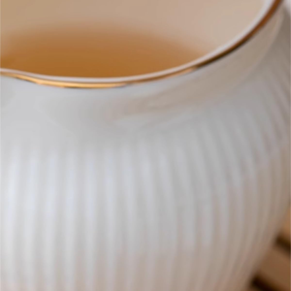 Salsiera per condimenti per insalata dipinta in oro, set da tè con dispenser per tè, salsa, ciotola in ceramica per tè e succhi di frutta, per cucina e ristorante (bianco)