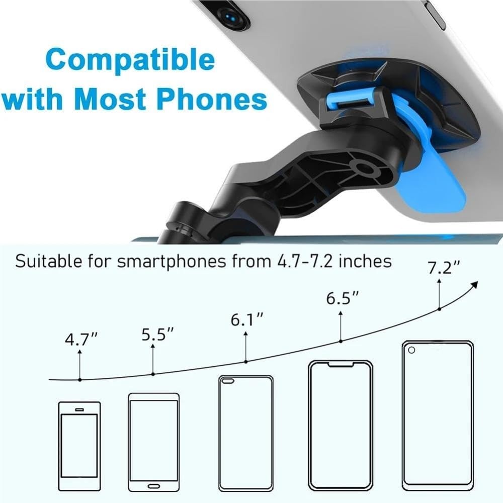 Support De Téléphone Universel Pour Moto Avec Amortisseur Vibrations Et Fixation Au Guidon Compatible Les Téléphones 4,7 À 2 Pouces(Shock-absorber)