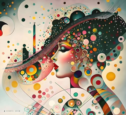 Poster mural toile Kandinsky Meechi 50x70cm pour habiller un mur blanc