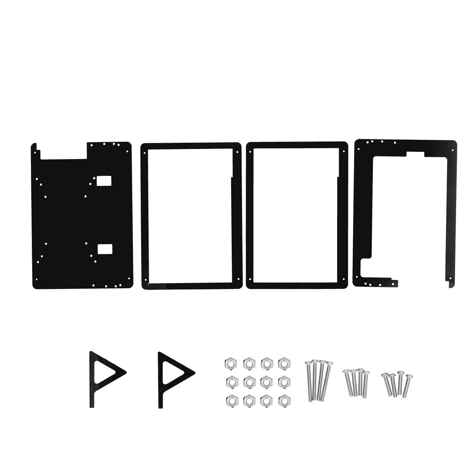 Soporte de caja para pantalla táctil de 7 pulgadas en acrílico transparente para modelos 3 y 4