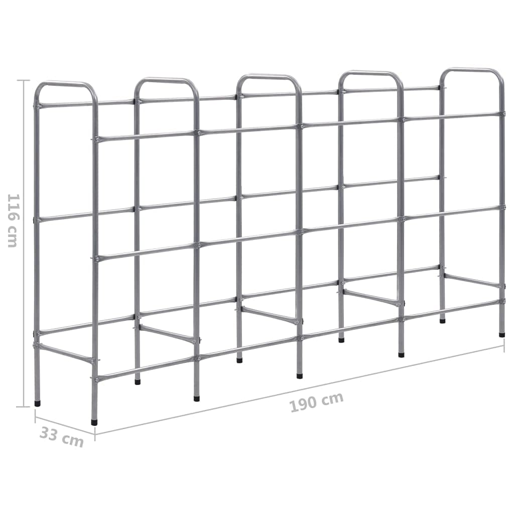 Générique Étagère de Rangement pour 12 caisses Argenté 190x33x116cm Acier,Entreprise & Industrie,Stockage Industriel,Étagères industrielles,Argent,7.75 KG,285215