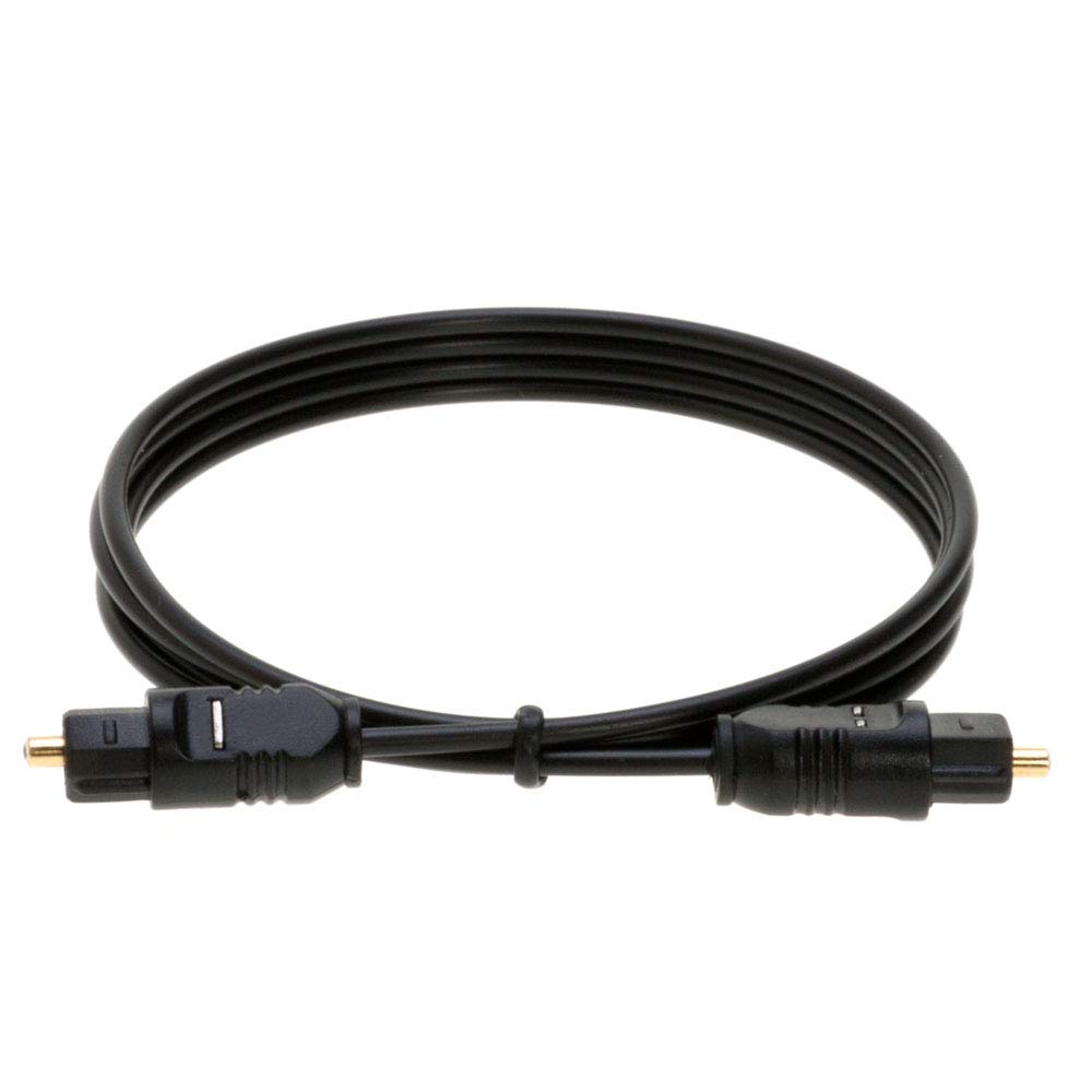 TOSLink Digital Audio Optic Cable SPDIF Speaker Wire (3FT, Black)