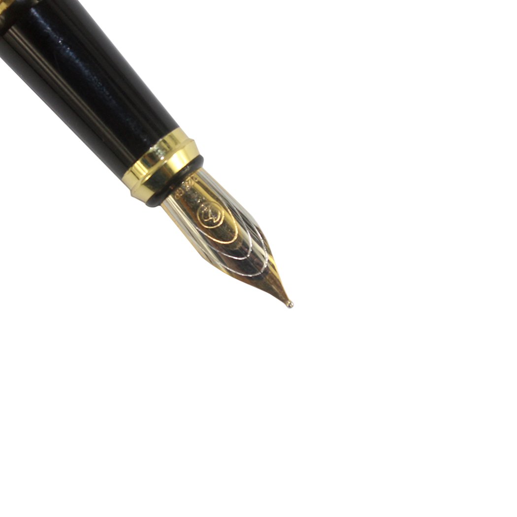 Gullor Penna A Sfera Modello 163 – Design Dorato E Nero, Ricaricabile, Con Impugnatura Comoda, Inchiostro Nero, Classica E Liscia - 3