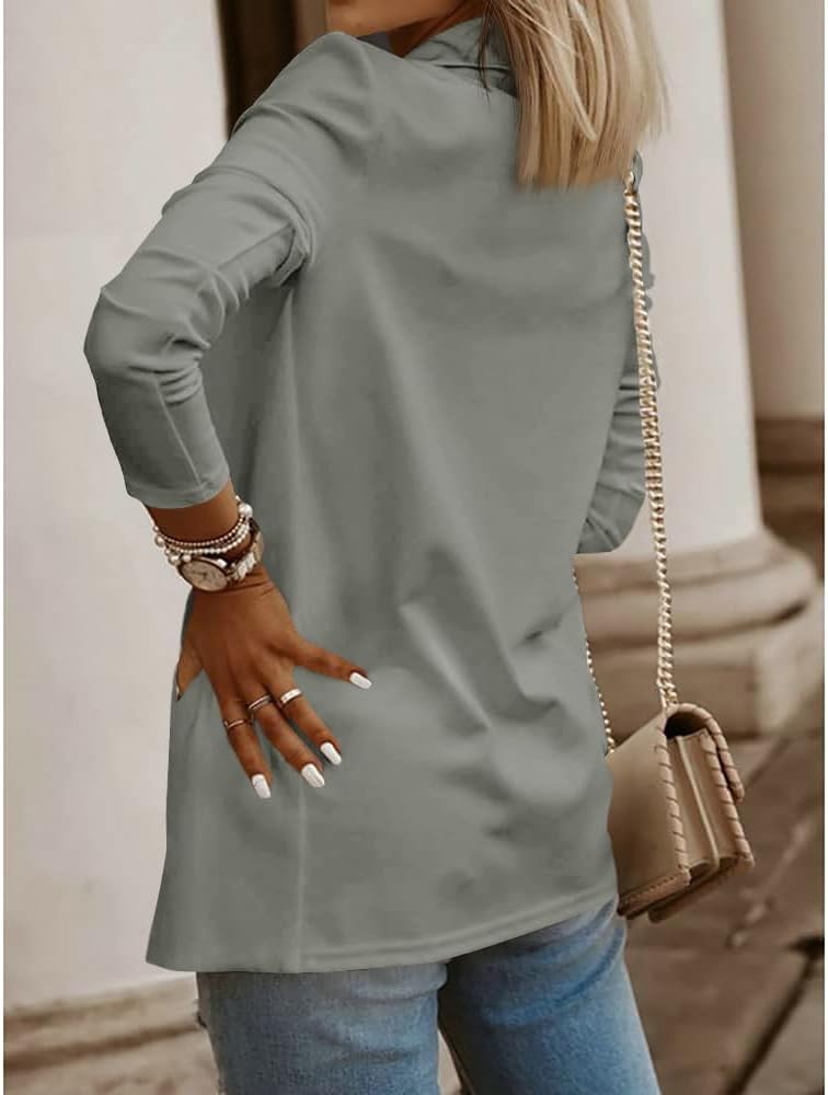 Womens Casual Long Sleeve Blazers Solid Color Knit Blazer Work Office Open Front Blazer Jacket - Image 4