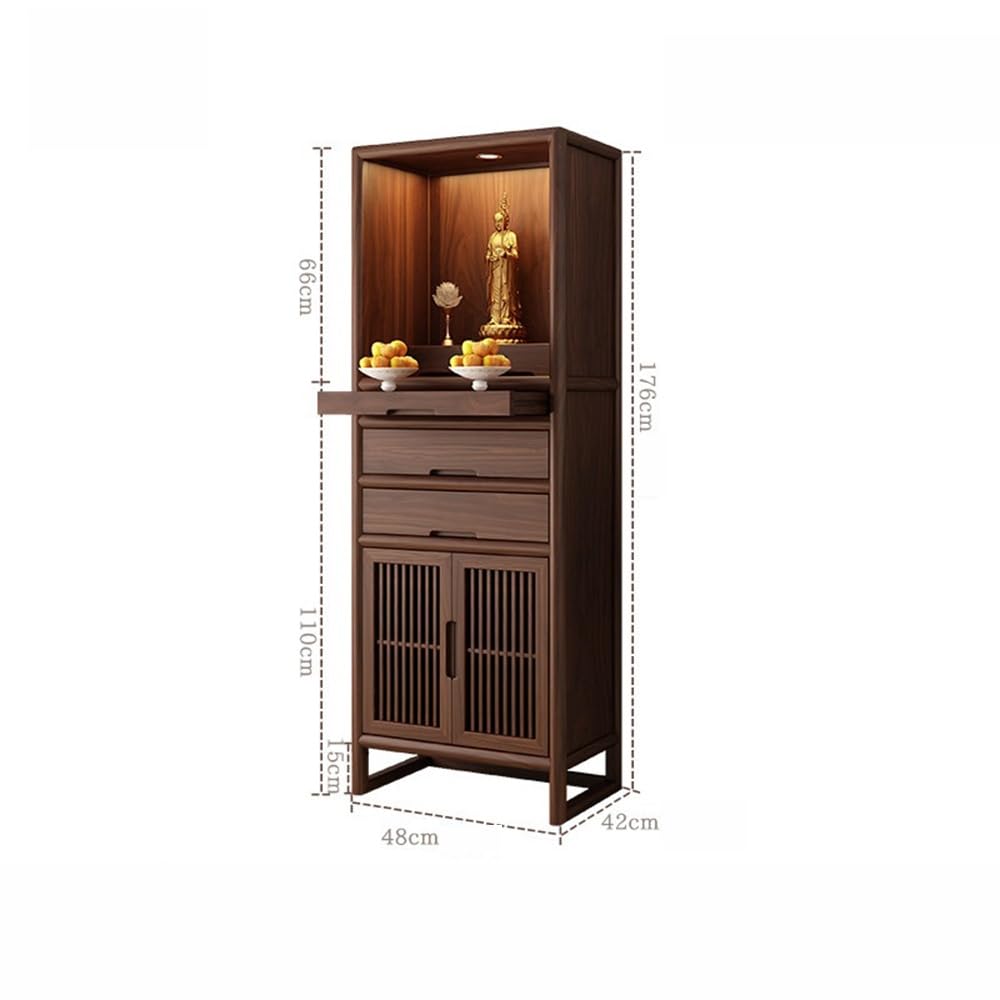 Tavola d'altare Cinese Altare Domestico in Legno di Olmo | Cassettiera Zen Consolle(Piccolo)