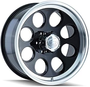 ION 171 Alloy Wheel/Rim Black MACHINED Lip Size 18x9 INCH Bolt Pattern 8X165.1 Offset 0 Center BORE 130.8 (Priced Individually) Center CAPS Included, Lug Nuts NOT Included