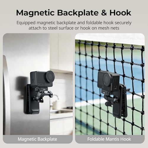 Image of SmallRig Magnetic Backpack Strap Clip Mount for GoPro Hero 13 /12 /11 /10, for DJI Osmo Nano Action 6 /5 Pro /4 /3 /Pocket 3, for Insta360 X5 /4 /3 /Ace Pro 2, with Ball Head Adapter Base Mantis Hook - 5722 | Adapter Base for DJI Osmo Nano /Action 6 /5 Pro /4, for Insta360 X5 /4 /3 /Ace Pro 2 /Go Ultra, for GoPro 13 /12 /11, for AKASO - 5722