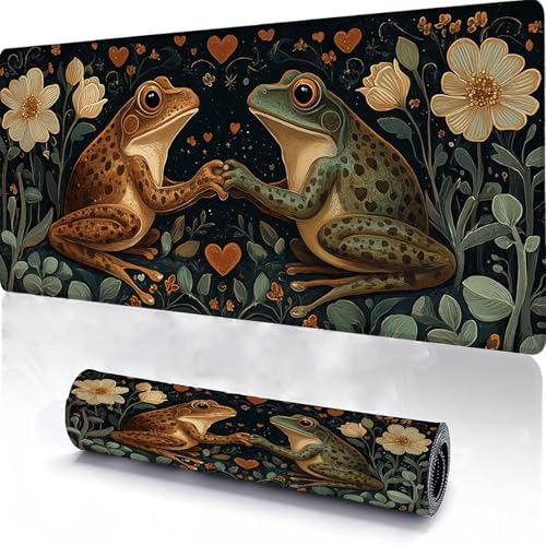 Alfombrilla de Ratón Para Juegos 900x500x3mm, Mouse Pad Lavable Animal, Alfombrilla Ratón Sobremesa Portátil, Borde Con Costura, Base Antideslizante, Adecuado Para Juegos de Oficina en Casa Planta O-0