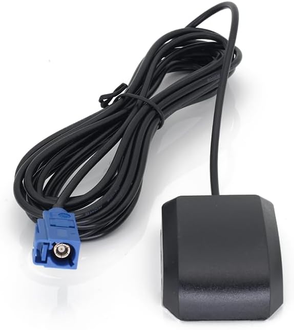 Fakra C Blue GPS Antenna Vehicle Waterproof Active GPS Navigation Antenna Compatible with Ford VW Dodge RAM GM Chevy Chevrolet GMC Jeep Cadillac BMW Audi MFD2 RNS2 RNS-E Benz SUV Car