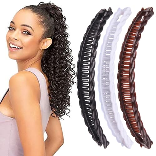 Youme Banana Clip Clincher Combs 3 Pack Negro miniatura 4