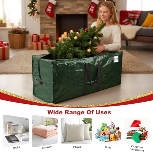 Christmas Tree Bag, Fits Up to 7.5 Ft Artificial Xmas Trees, Green