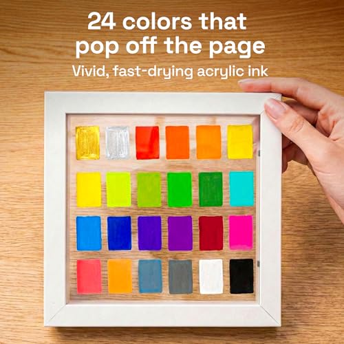 Image of ARTISTRO 24 Glass Acrylic Paint Markers - Painting Kit for Kids and Adults - Art & Craft Supplies Paint Pens