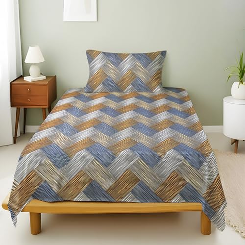 Image of Weave & Decor Cotton Bedsheet for Single Bed 90x60 Inches Soft and Breathable, Includes 1 Pillow Cover 20x30 Inches