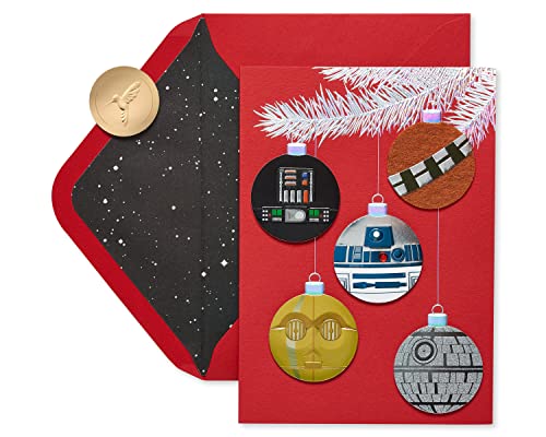 Cartes de vacances Star Wars de prestige signées Papyrus aux détails Ornements