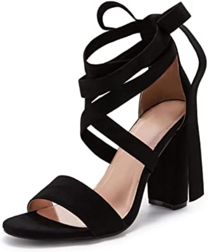 Women's Sandals Summer Bandage Fairy Models Thick Heel High Sandals Open Toe Plus Size