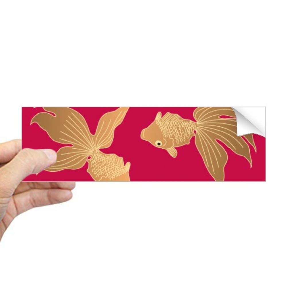 Sticker rectangulaire poissons japonais pour fenêtre DIYthinker