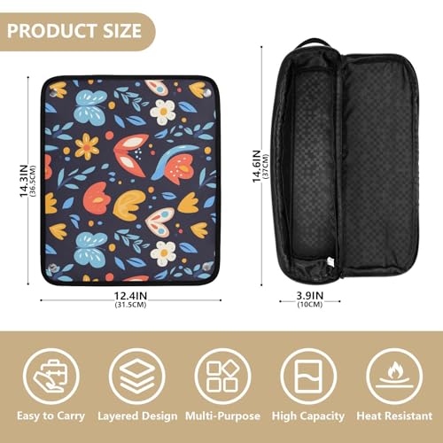 Bolsa de viaje resistente al calor Stylized Elements Marble para planchas, rizadores y accesorios para el cuidado del cabello miniatura 4