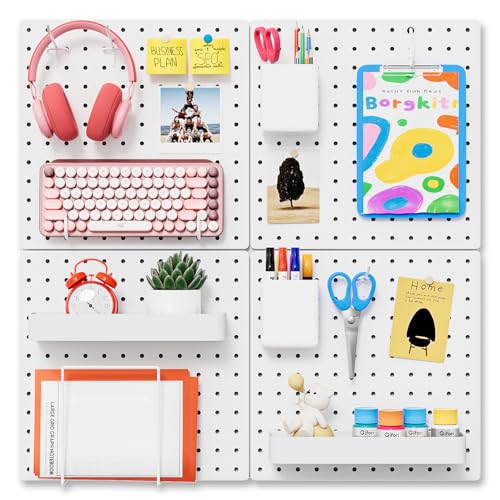FZK Peg Board Wall Organizer with Accessories (25pcs)
