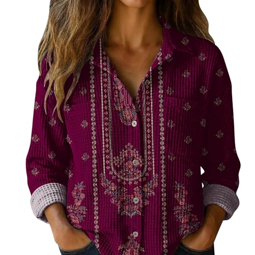 Chemise gaufrée vintage et respirante à manches longues