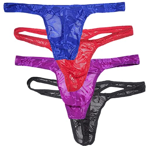 Tバック メンズ セクシー レース パンツ 花柄 シースルー