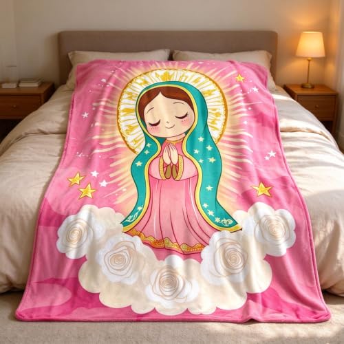 78.7x59.1in Virgin Mary Guadalupe Fall Throw Blanket, Flannel Fall Blanket - image 4