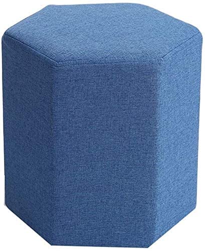 Salon Table Basse Chambre Vanité : Petit Siège d'Appoint Rond Bleu