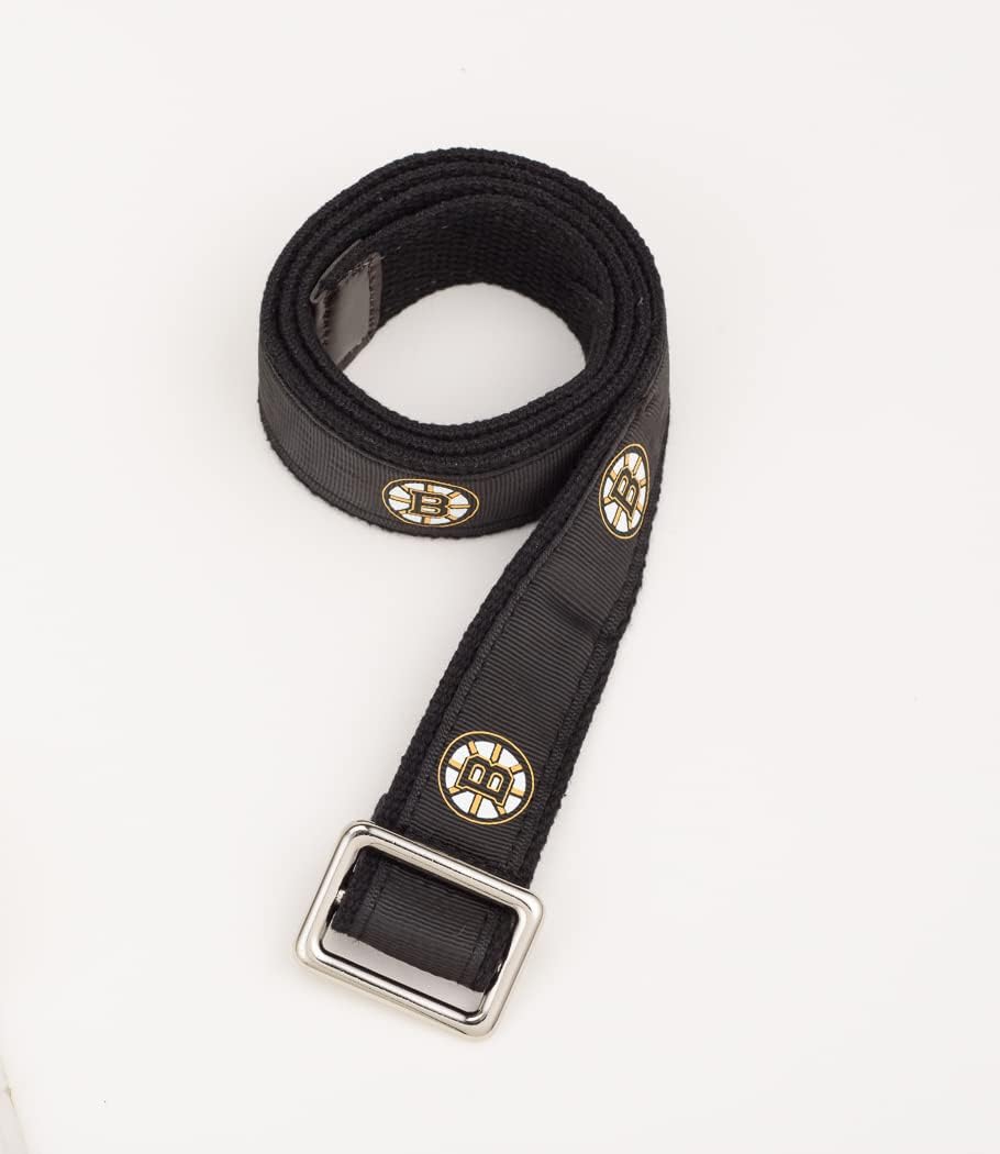 GELLS Boston Bruins NHL Hockey Belt Officially Licensed With Nickel Finished Brass Buckle And Logo Tin