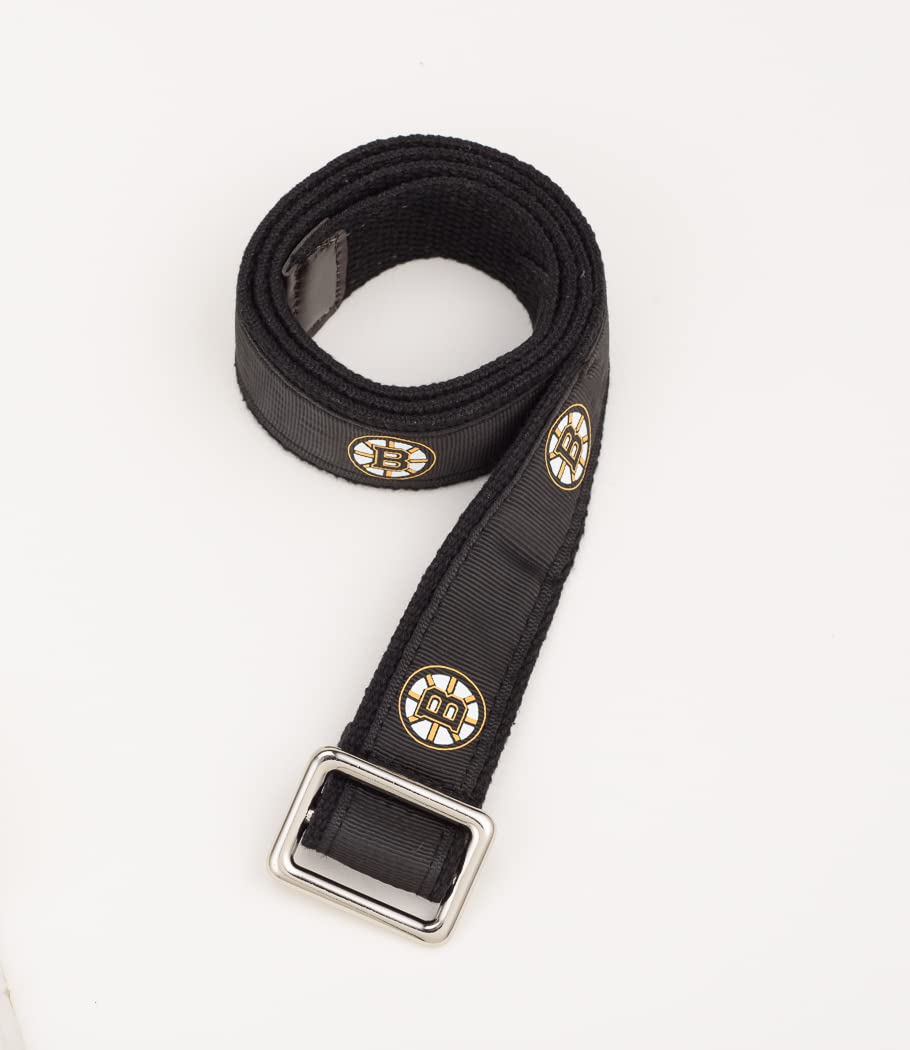 GELLS Boston Bruins NHL Hockey Belt Officially Licensed With Nickel Finished Brass Buckle And Logo Tin Adult Size Large