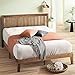Zinus 30 cm Alexia Telaio del Letto a Piattaforma in Legno con Testiera; Base in Legno Massello; Supporto per Doghe in Legno; Facile da Montare; Vano Contenitore; 120 x 190 cm; Pino Rustico