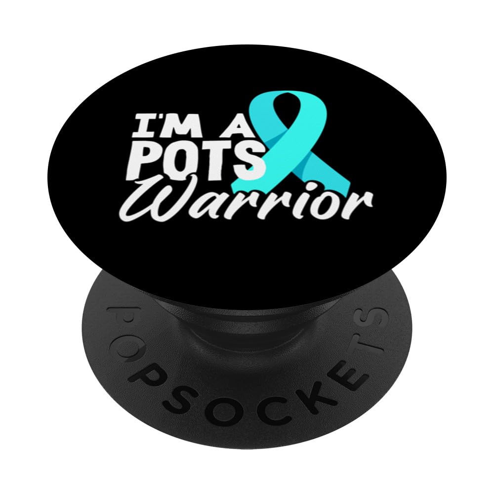 I'm A POTS Warrior POTS Awareness PopSockets Swappable PopGrip, Black
