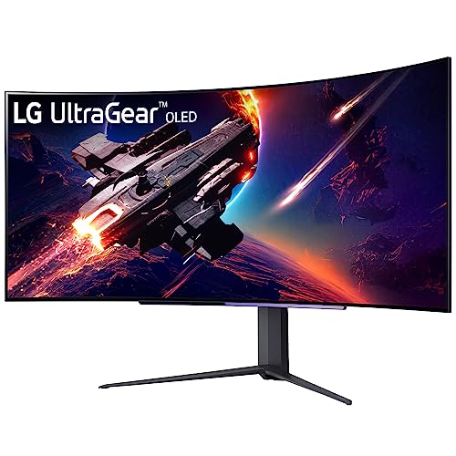 Image of LG 45 inch Ultragear OLED Gaming Monitor, WQHD(3440 x 1440), Incredible Speed @240Hz & 0.03ms, DCI-P3 98.5%, Anti-Glare, G-SYNC Compatible, FreeSync Premium, RGP Lighting, PBP, PIP, HDMI, DP (45GR95QE)
