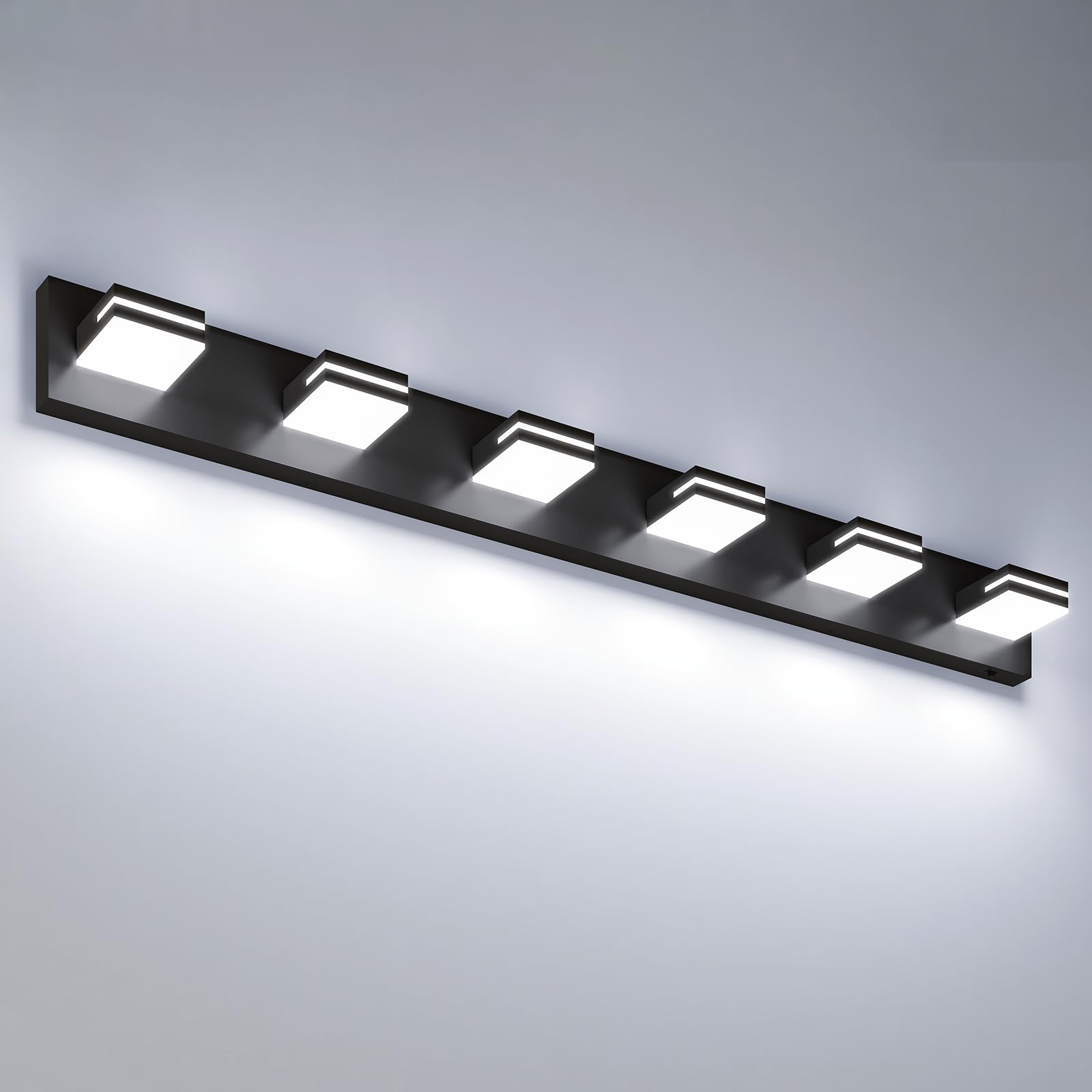 Photo 1 of VOLISUN LED Vanity Light,6?Light 48" Matte Black 360°Rotatable 6000K