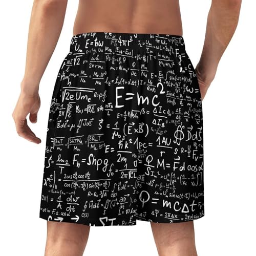 Math Formulas Science Men's Satin Pajama Boxer Shorts Silk Feeling Lounge Sleep Underwear3