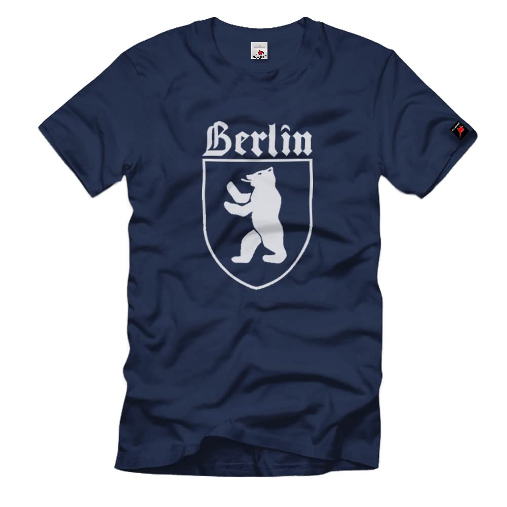T-shirt Berlin bleu imprimé haut décontracté taille Large
